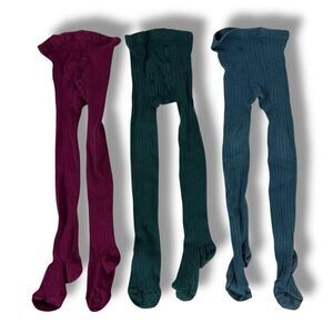 Condor Girls Footed Tights size 4 Bundle Jewel Tones